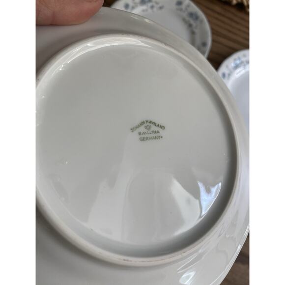 Johann Haviland Bavaria Germany Blue Garland Fine China 6.25" Dessert Plates (4) - Picture 2 of 3